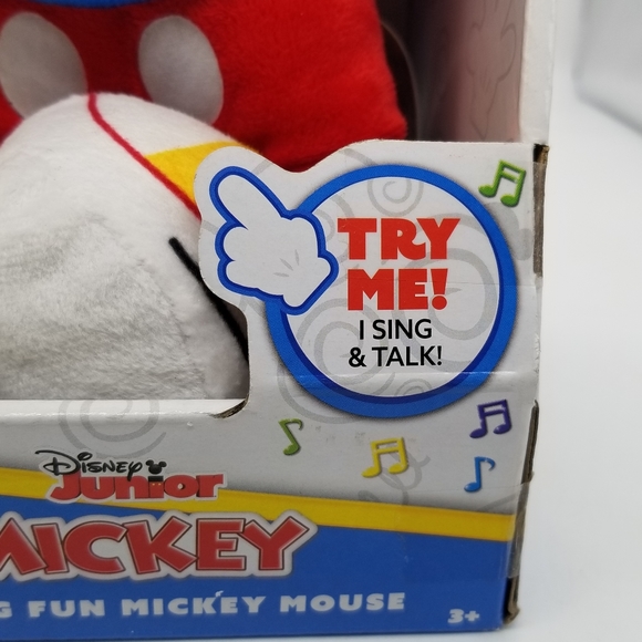 Disney Junior Singing Mickey Mouse Sings Lights Phrases Talking Doll Plush Toy - Picture 10 of 11